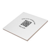 Add your custom text scan QR code business  Tegeltje (Zijkant)