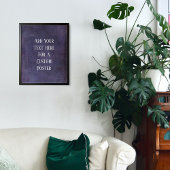 Add Your Custom Text Subtle Dark Purple Grunge Poster