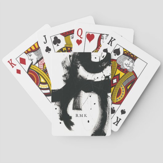 Add Your Initials | Onyx Gesture Pokerkaarten (Achterkant)