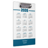 Add Your Logo 2026 Business Calendar Clipboard Klembord (Rechts)