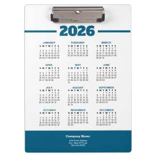 Add Your Logo 2026 Business Calendar Clipboard Klembord