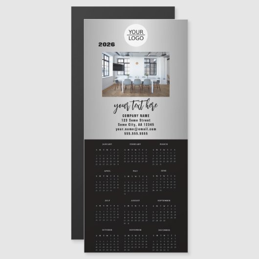 Add your Logo 2026 Calendar Company Photo (Voorkant / Achterkant)