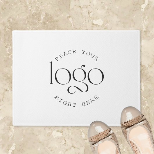 Add Your Logo Custom Business Promotional White Deurmat