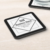 Add Your Logo Customizable Template Bier Onderzetter (Linkerzijde)