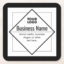 Add Your Logo Customizable Template Kartonnen Onderzetters