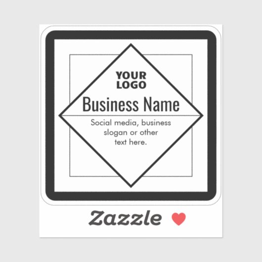 Add Your Logo Customizable Template Sticker (Vel)