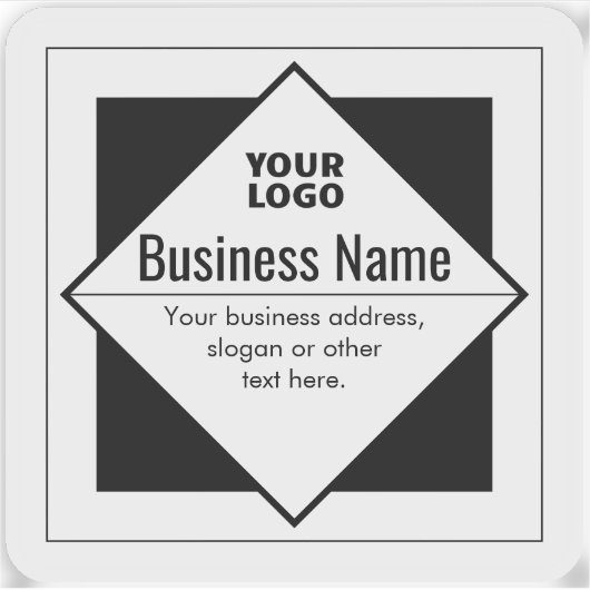 Add Your Logo Customizable Template Sticker (Voorkant)
