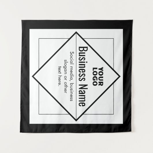 Add Your Logo Customizable Template Wandkleed (Voorkant (horizontaal))