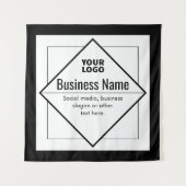 Add Your Logo Customizable Template Wandkleed (Voorkant)