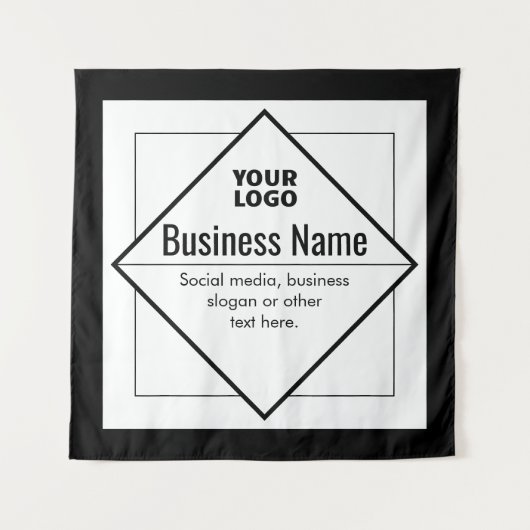 Add Your Logo Customizable Template Wandkleed (Voorkant)