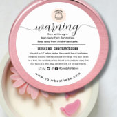 Add your Logo Elegant Personalized Candle Warning  Ronde Sticker