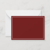 Add Your Logo Maroon Double Border Business Notitiekaartje (Achterkant)