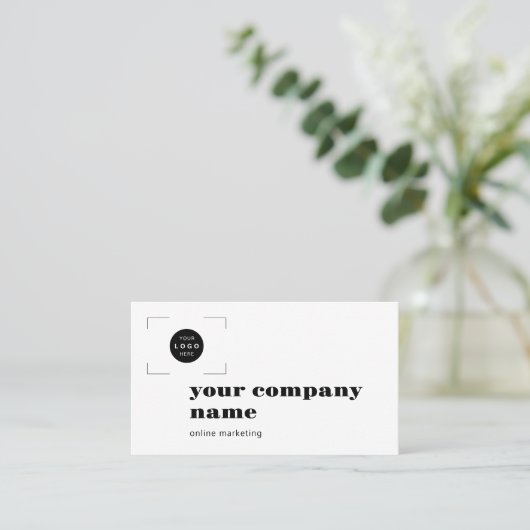 Add your logo modern professional QR code Visitekaartje (Staand voorkant)