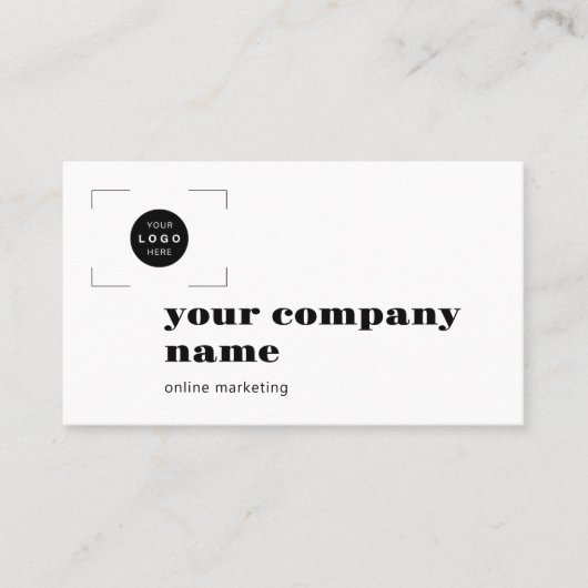 Add your logo modern professional QR code Visitekaartje (Voorkant)