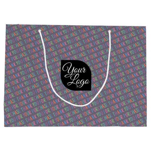 Add Your Logo Thank You For Your Purchase Branded Groot Cadeauzakje (Achterkant)