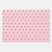 Add Your Message 3 Sheets Pink Flamingo Inpakpapier Vel (Voorkant)