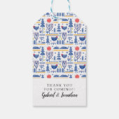 Add Your Name | Folk Art Winter Bird Pattern Cadeaulabel (Achterkant)