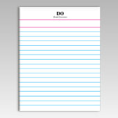 Add Your Name Monogram Extra Wide Ruled Notepad Notitieblok