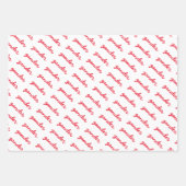 Add-Your-Name Red White and Green Christmas Inpakpapier Vel (Voorkant 2)