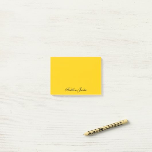 Add Your Name to Custom Canary Yellow Notes (Op bureau)