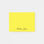 Add Your Name to Custom Neon Yellow Stationery Post-it® Notes (Voorkant)