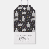 Add Your Name | Tropical Baby Sloth Pattern Cadeaulabel (Voorkant)