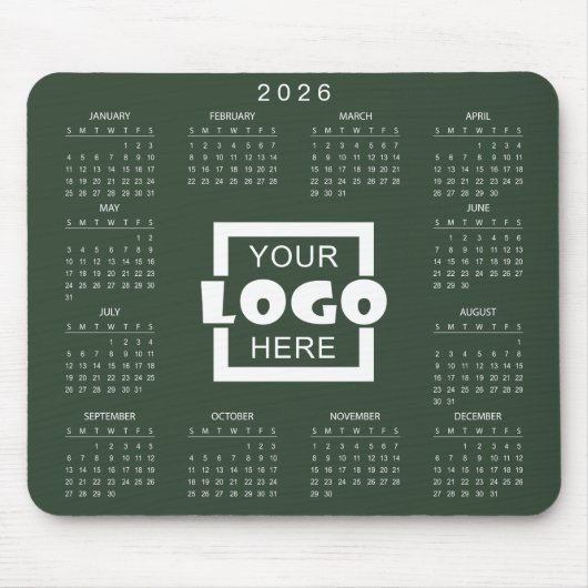 Add Your Own Business Logo 2026 Calendar Muismat (Voorkant)