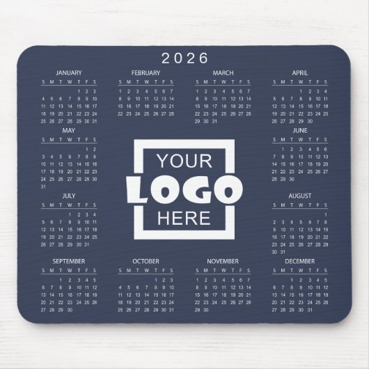 Add Your Own Business Logo 2026 Calendar Muismat (Voorkant)