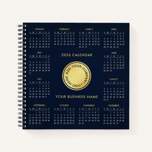 Add Your Own Business Logo 2026 Calendar | Notitieboek (Voorkant)
