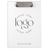 Add Your Own Custom Business Logo Modern White Klembord (Voorkant)