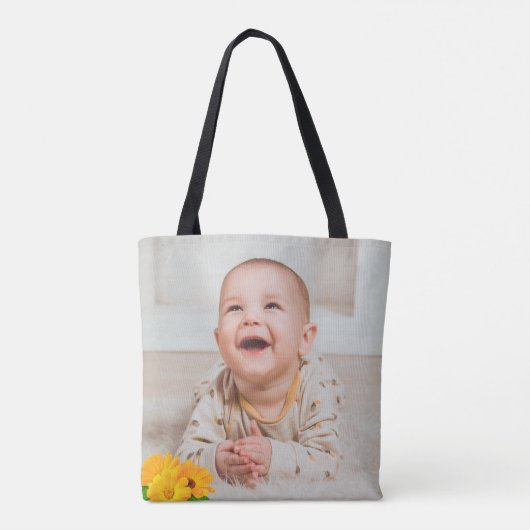 Add your own custom photo front and back tote bag (Achterkant)