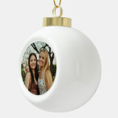 Add Your Own Custom Photo Keramische Bal Ornament (Rechts)