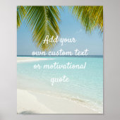 Add Your Own Custom Quote Poster - Palm Tree Beach (Voorkant)
