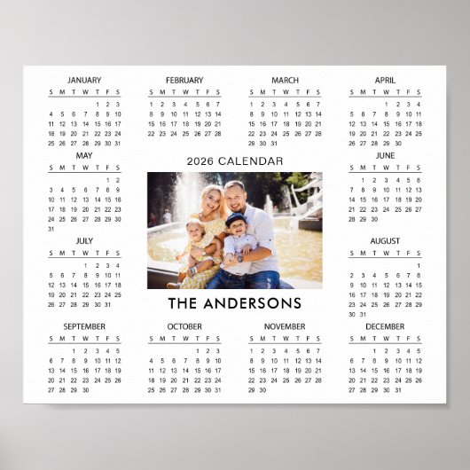 Add Your Own Family Photo 2026 Calendar |  Poster (Voorkant)