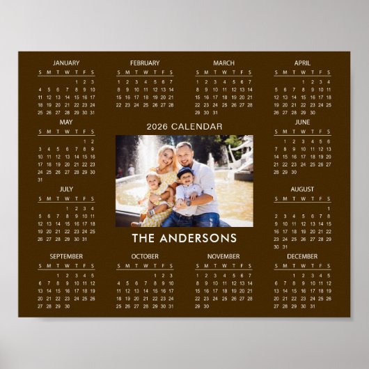 Add Your Own Family Photo 2026 Calendar | Poster (Voorkant)