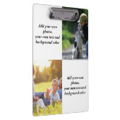 Add your own foto's, text and background throw pi klembord (Rechts)