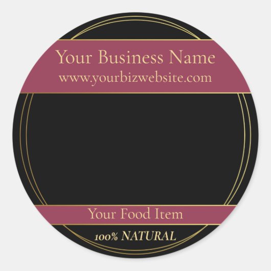 Add Your Own Image Food Product Label (Voorkant)