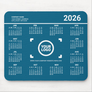 Add Your Own Logo 2026 Calendar Mousepad Muismat