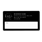 Add Your Own Logo Custom Business Black Shipping Etiket (Voorkant)