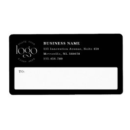 Add Your Own Logo Custom Business Black Shipping Etiket