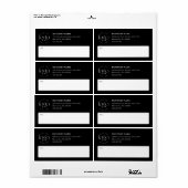 Add Your Own Logo Custom Business Black Shipping Etiket (Full Sheet)