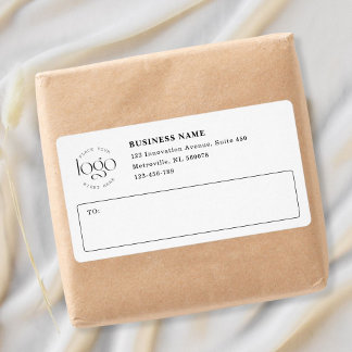 Add Your Own Logo Custom Business White Shipping Etiket