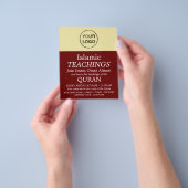 Add Your Own Logo, Islamic Teaching Advertising Flyer (Hand)