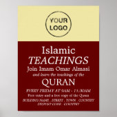 Add Your Own Logo, Islamic Teaching Advertising Poster (Voorkant)