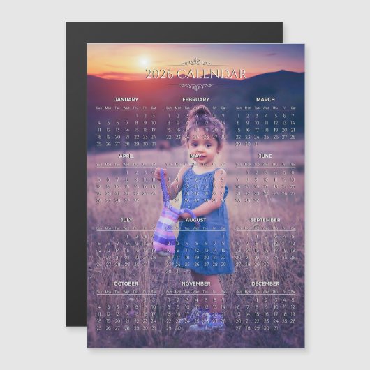 Add Your Own Photo 2026 Calendar | Magnet (Voorkant / Achterkant)