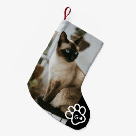 Add Your Own Photo Cat Pets Monogram Kleine Kerstsok