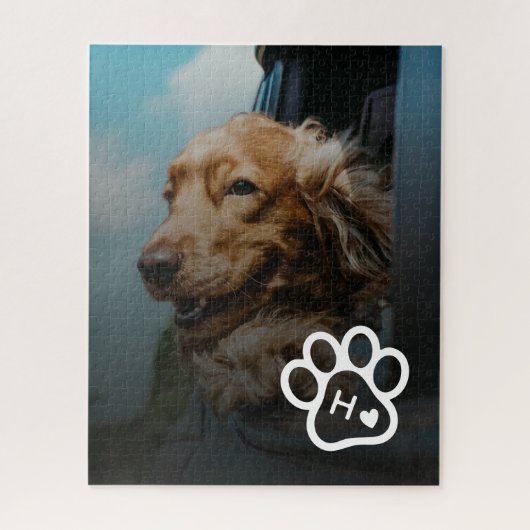 Add Your Own Photo Dog Pets Monogram jigsaw puzzle Legpuzzel (Verticaal)