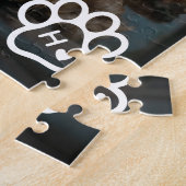 Add Your Own Photo Dog Pets Monogram jigsaw puzzle Legpuzzel (Zijkant)