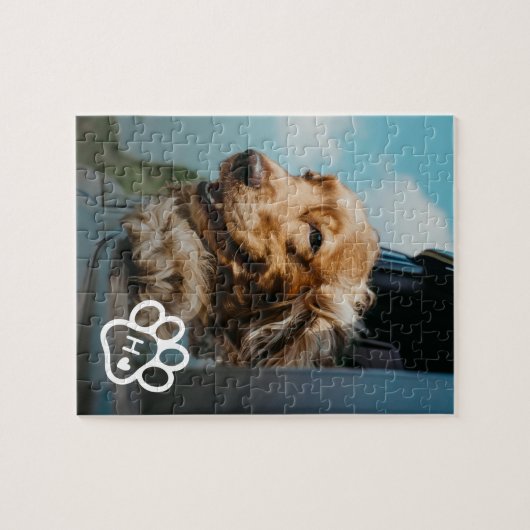 Add Your Own Photo Dog Pets Monogram jigsaw puzzle Legpuzzel (Horizontaal)