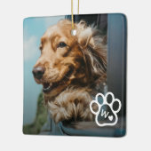Add Your Own Photo Dog Pets Monogram Keramisch Ornament (Links)